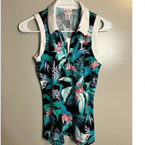Tommy Bahama Golf Tank Tropical Floral 1/4 Zip, size XS - Picture 1 of 3